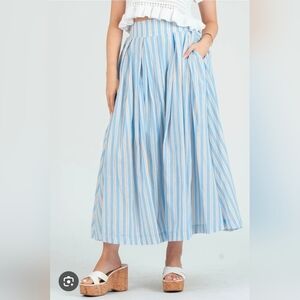 Mable Striped Blue and White Women's Skirt